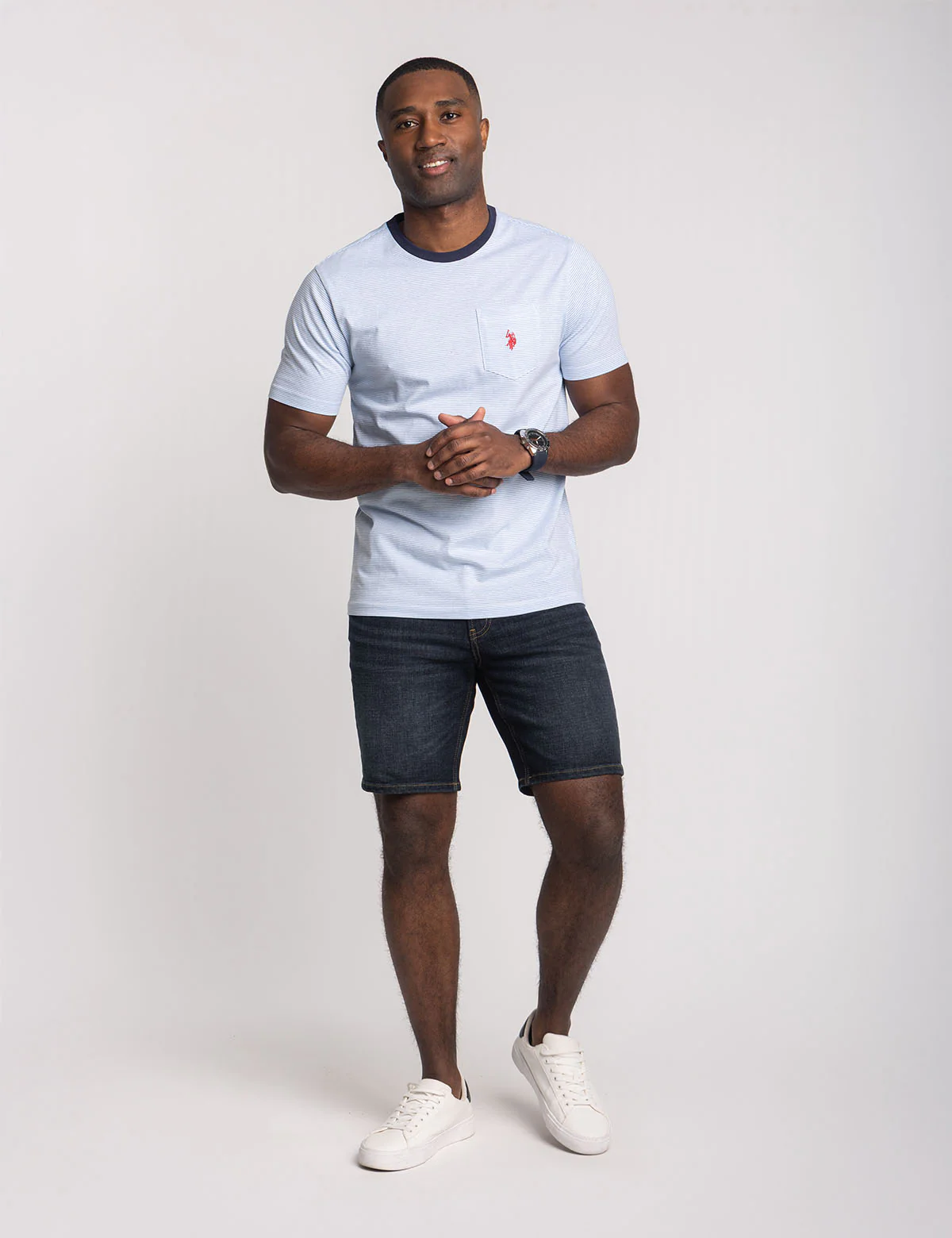 YARN DYE STRIPE JERSEY T-SHIRT WITH POCKET - Image 5