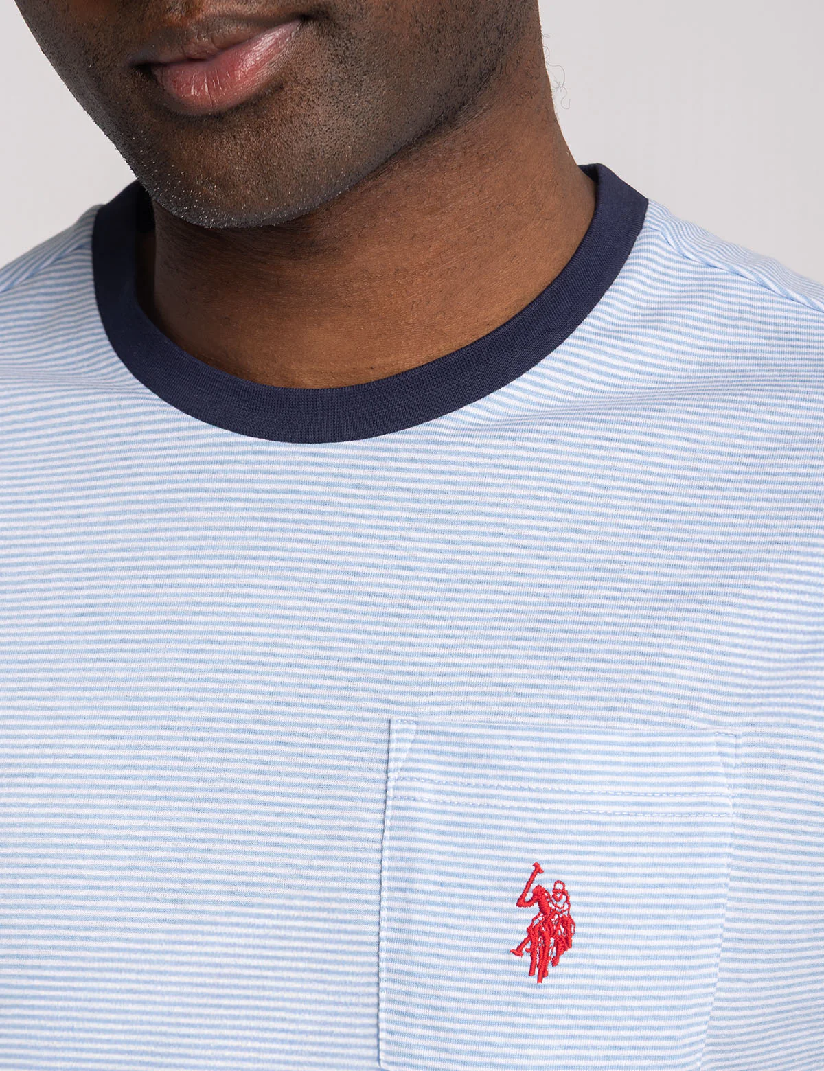 YARN DYE STRIPE JERSEY T-SHIRT WITH POCKET - Image 6