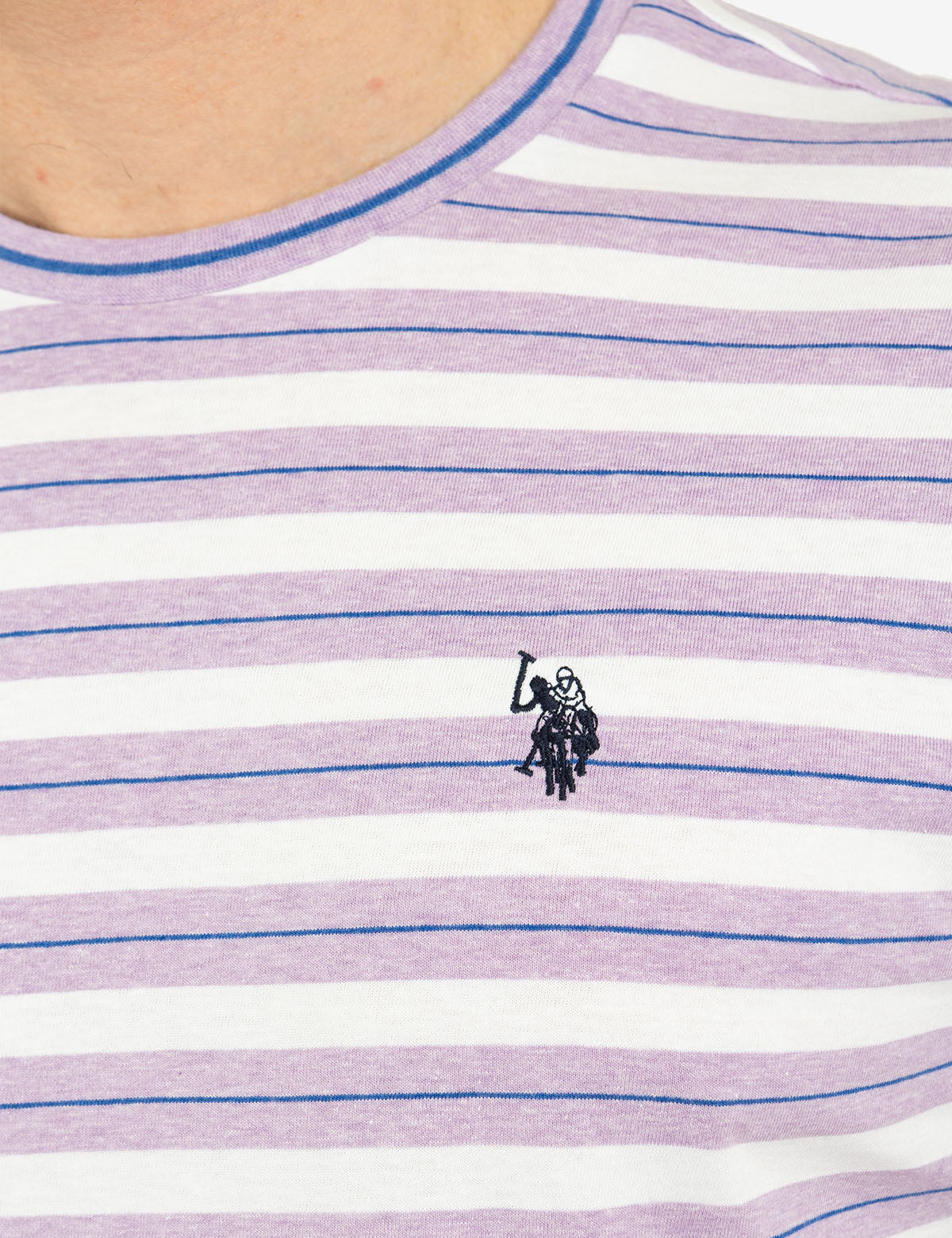 YARN DYE STRIPE JERSEY CREW NECK T-SHIRT - Image 2