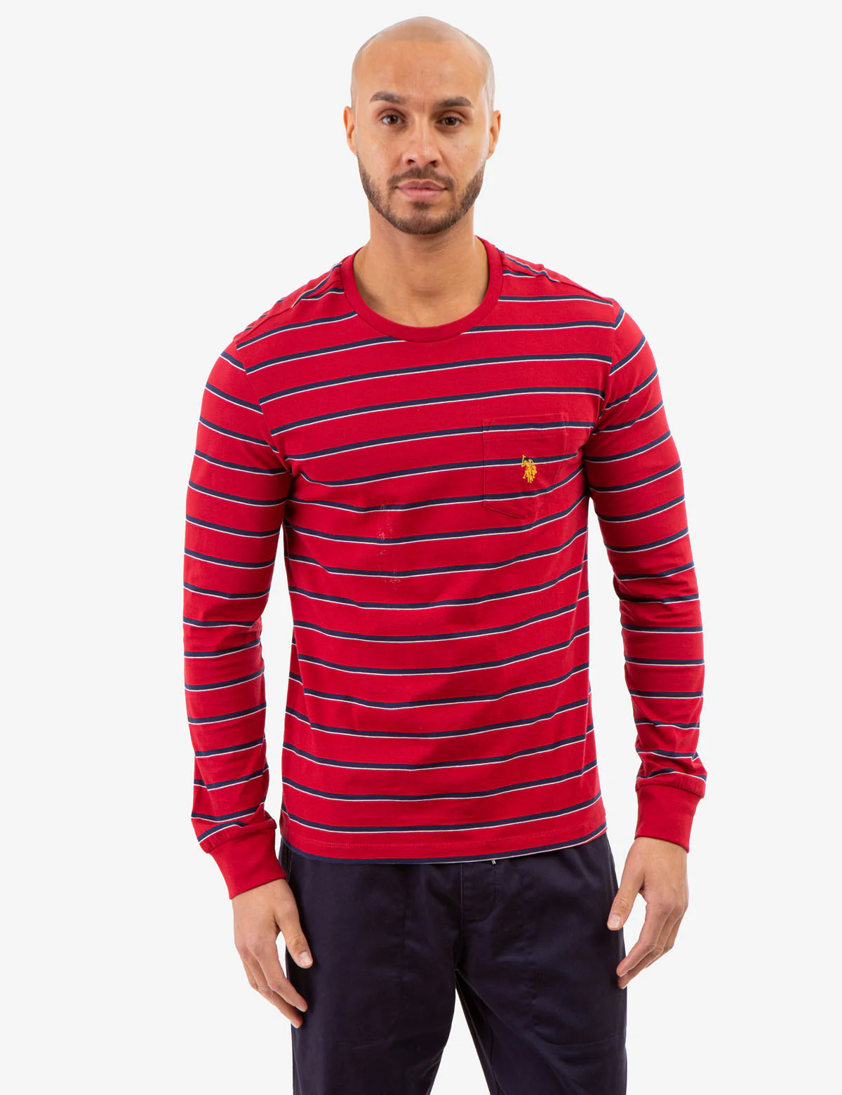 YARN DYE STRIPE JERSEY LONG SLEEVE T-SHIRT
