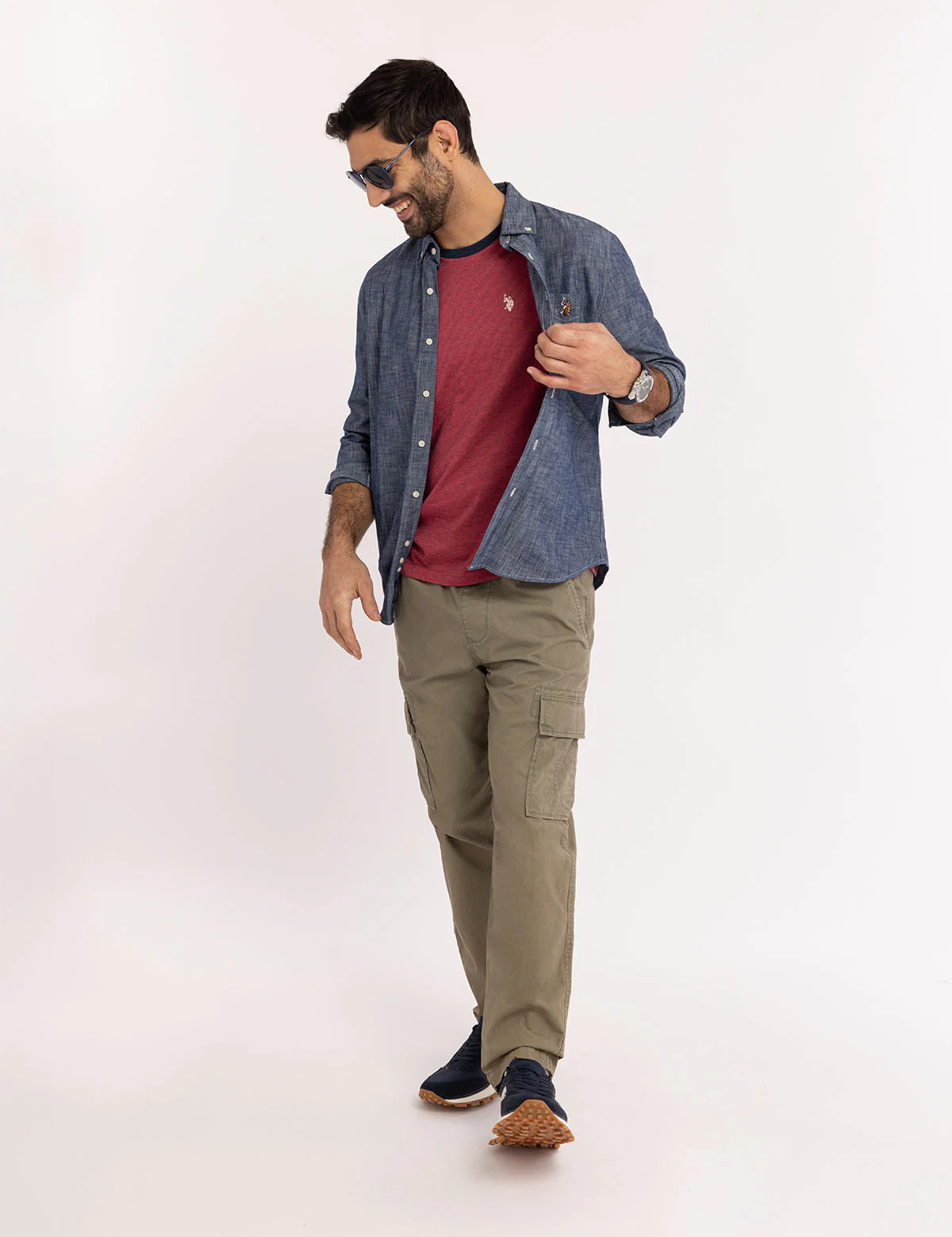 YARN DYE STRIPE PEACHED JERSEY T-SHIRT - Image 11