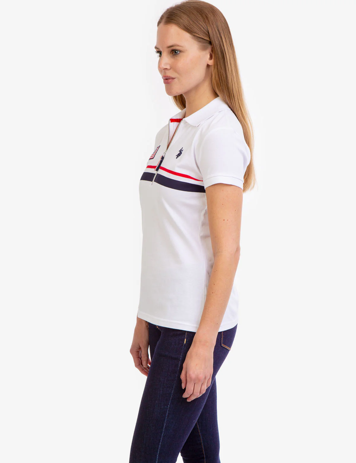 ZIP PLACKET FLAG POLO SHIRT - Image 4