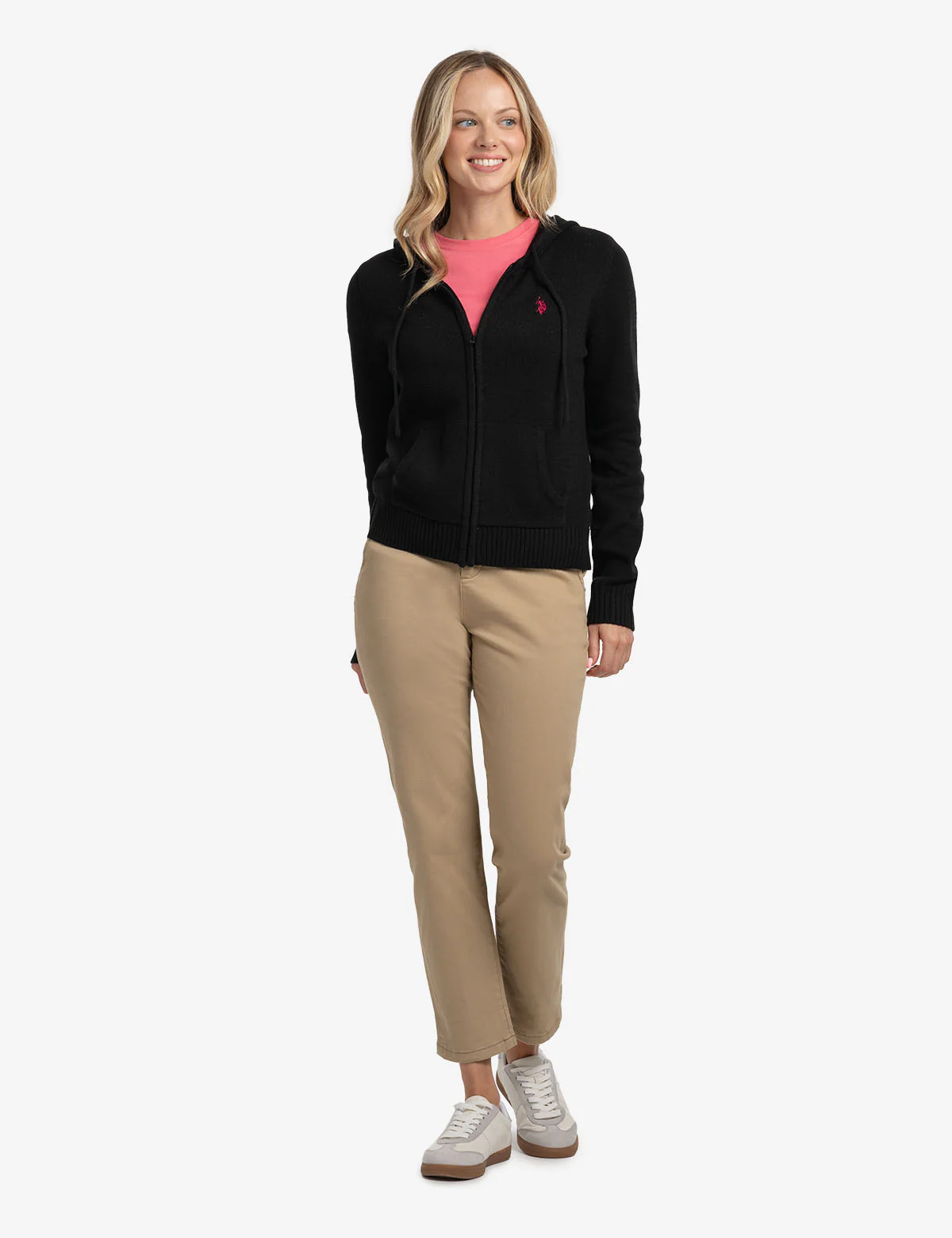ZIP UP SWEATER WITH HOOD - Image 2