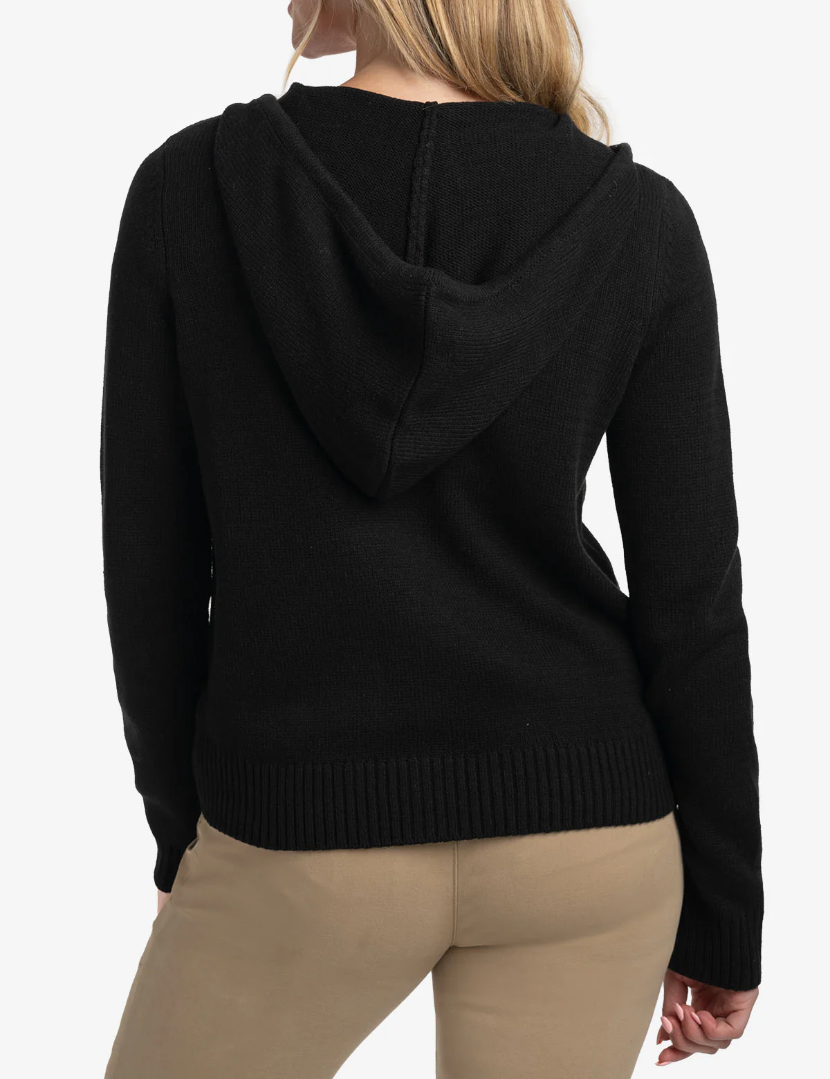 ZIP UP SWEATER WITH HOOD - Image 4