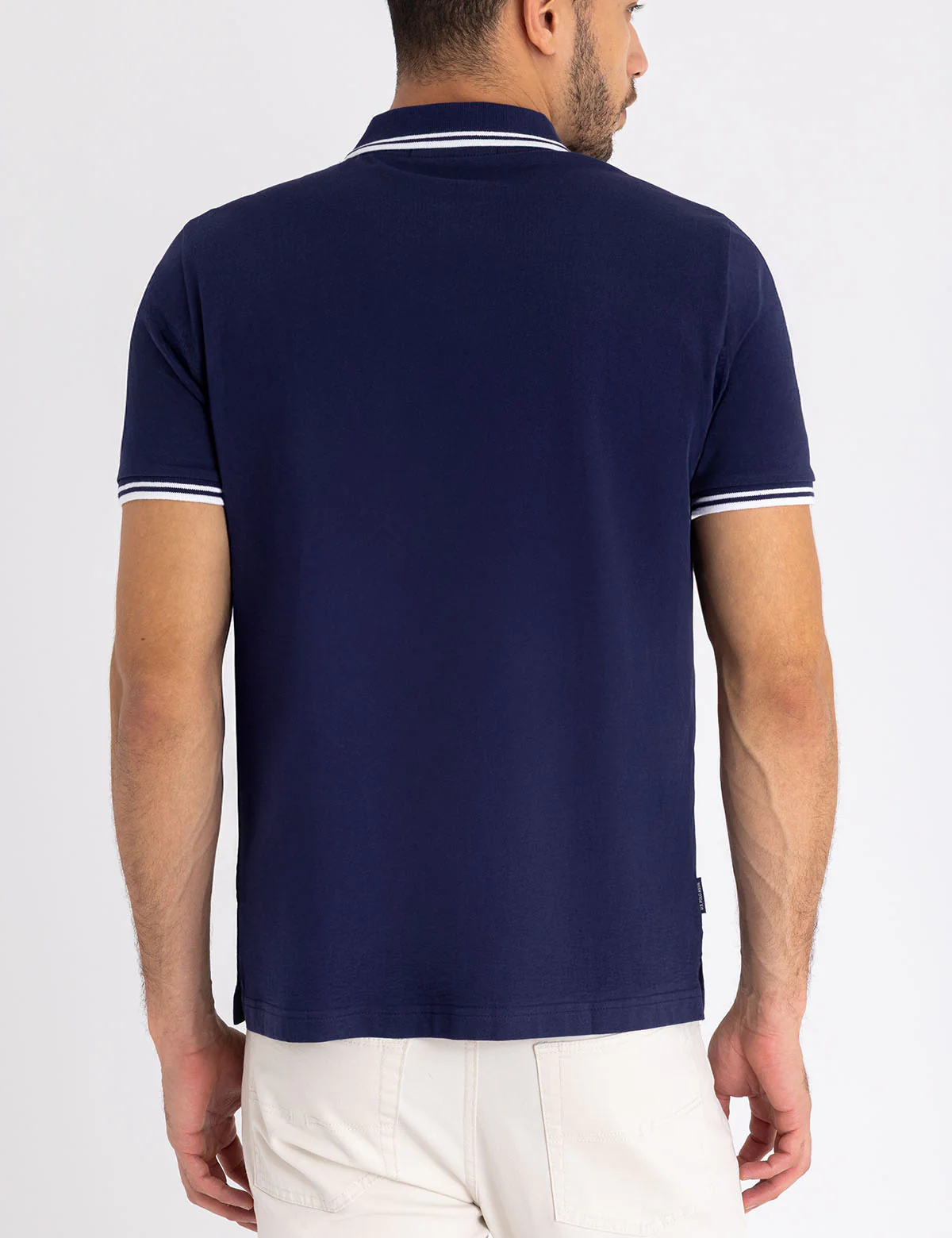 ZIPPER PLACKET TIPPED JERSEY POLO SHIRT - Image 8